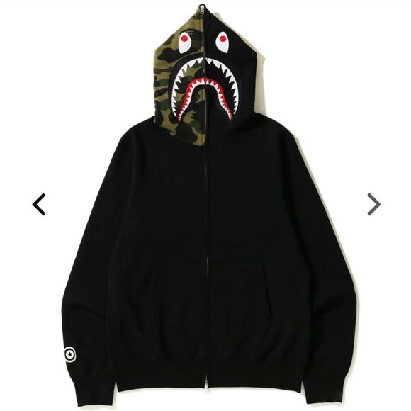 Bape A Bathing Ape World Gone Mad black with Green/White Camo XL New With‎ Tags - Picture 1 of 7